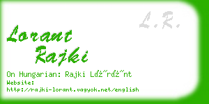 lorant rajki business card